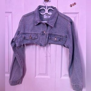 Crop oversized denim jackets